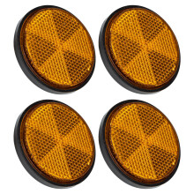 4-Delige Fietsreflector Reisrond Kunststof
