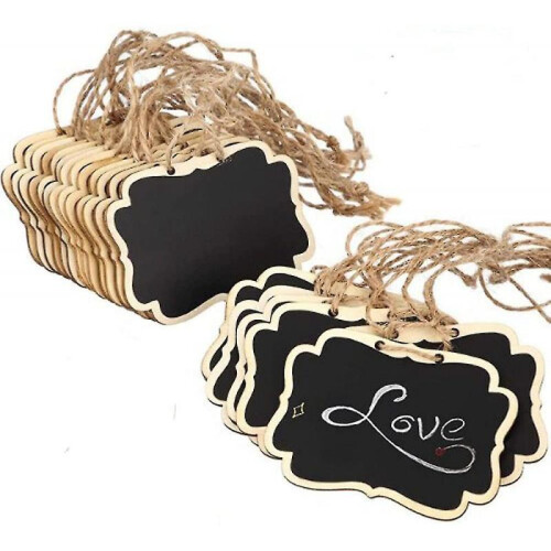 9*6.5cmmini Chalkboards Signs Hanging Blackboard Double Sided Rectangle Message