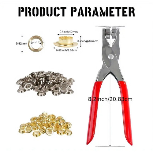 Kit d'œillets 12 mm, pince à œillets, 320 œillets 1