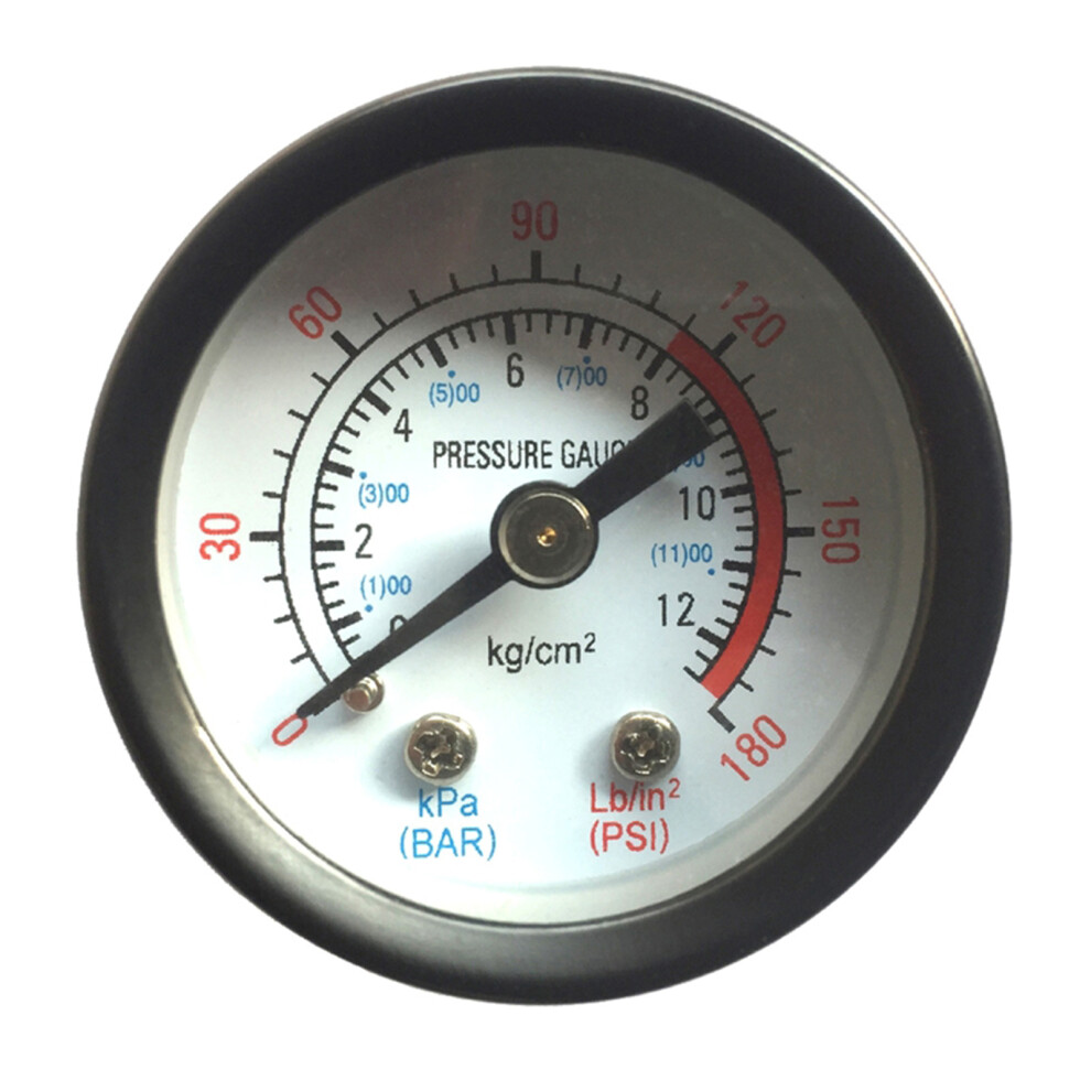 0~180Psi Utility Air Pressure Gauge Fitting Connection For Air 7754000086894