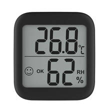 Indoor Temperature Humidity Detector- Sensor- Black
