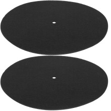 2St Duurzame Zwarte Vilten Platenspeler Pads Voor Vinylplaten