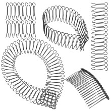 5Pcs Hair Finishing Fixer U Shape Hair Pins Black Metal for Women