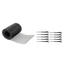 1Set Plastic Tuinbeschermingsnet Zwart Versterkt Gootnet
