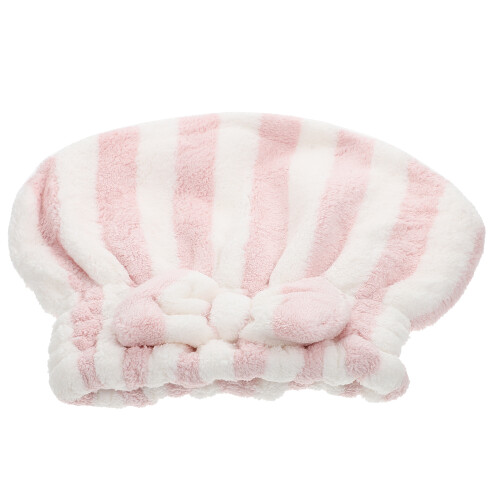 1pc Home Use Shower Hat Water Absorbent Bathing Hat Striped Home Bath