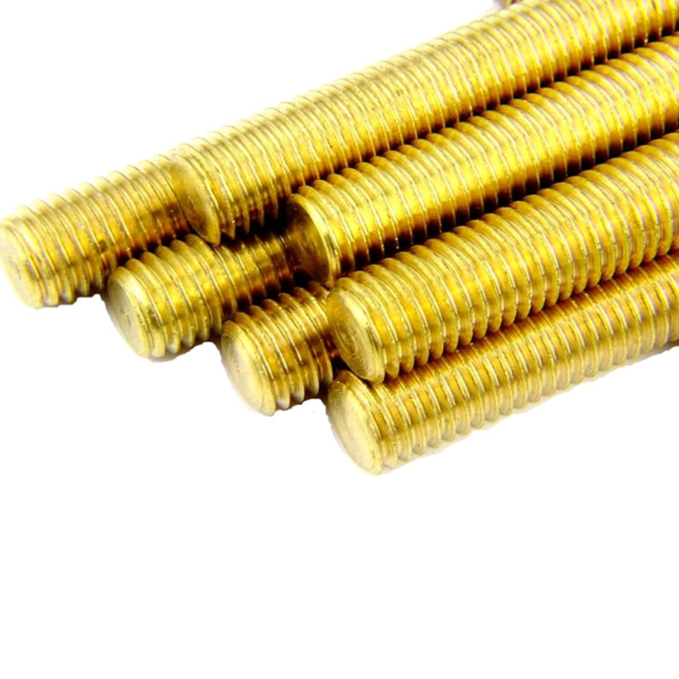 Brass Thread Rod 4Pcs M3 M4 M5 M6 M8 M10 M12 M14 M16 L20mm 35Mm M10 Full Solid Brass Metric Bolt Studs 6447073513466