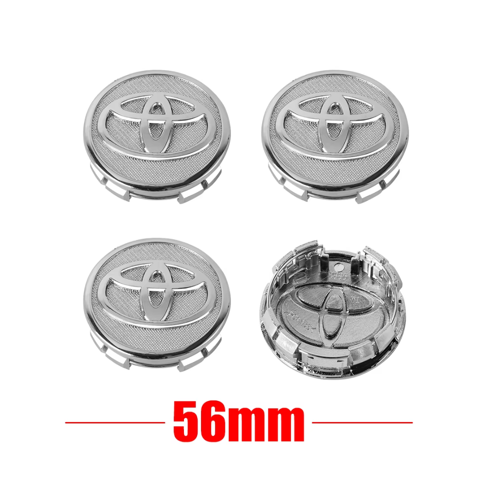 (56MM-Silver 9) 56/62mm Car Wheel Center Cover Decoration Badge Auto Hub Caps For Toyota C-hr Rav4 Yaris Hilux Avensis Prius Auris Corolla Cross-image-OPC-PKDBK7J-NEW