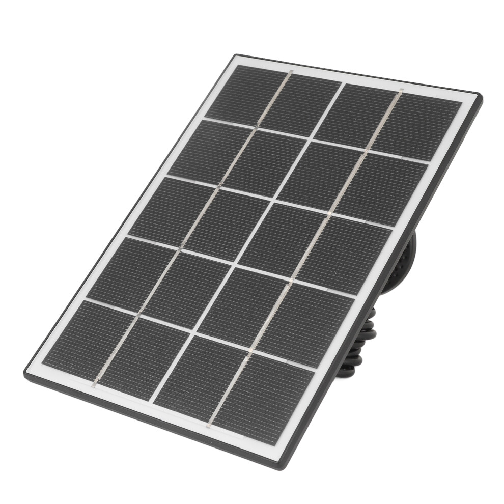 3W Solar Charging Panel For Security Cameras, 5V Monocrystalline Black 4101347577609
