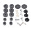 23 pcs Cymbal Replacement Set with Felt Pads, Nuts, Washers, Gray 1