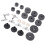 23 pcs Cymbal Replacement Set with Felt Pads, Nuts, Washers, Gray 11