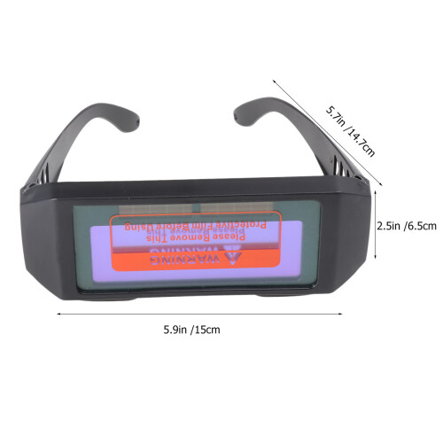 Black Auto Darkening Welding Goggles Solar Powered Eye Protection 1