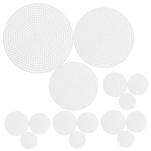 15 Stuks Vellen Rond Plastic Gaas Naaldstuk Wit Om Te Weven