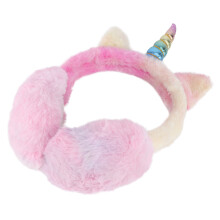 1St Meisjes Roze Pluche Oorwarmers Unicorn Zachte Winter Oorkappen