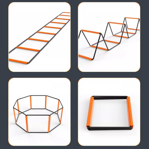 Training Ladder for Footwork Speed Agility - 20 Grids, Foldable, Steel Material, Quick Assembly, Versatile Use 1