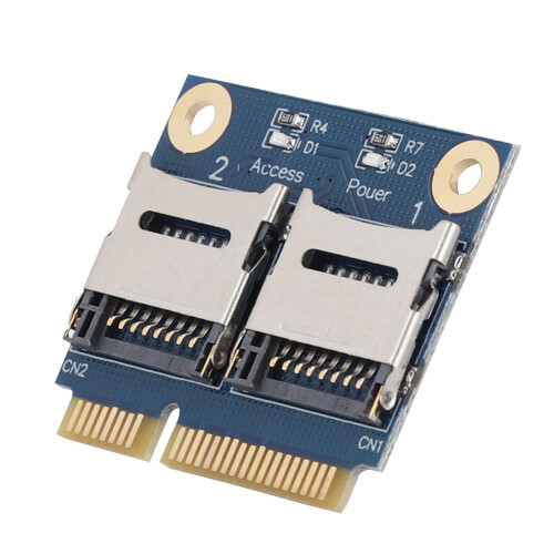 Mini PCIe to Dual Micro Secure Digital Memory 2