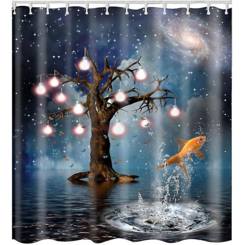 Shower Curtain with Hooks High Qualitwaterproof Mildewproof Easto Clean