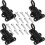 Automatic Door Latch, 4 Pieces Aluminum Latch, Window Lock, Window Security Door, Aluminum 1
