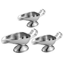 3St Roestvrijstalen Sausbootjes Voor Keuken, Zilver, Ergonomisch