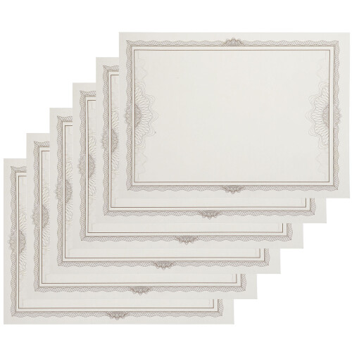 6 Vellen Erecertificaat Binnenpagina Bronzing Coffee A4 Papier