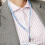 Elegante Lanyard Bianco Con Per Badge E Chiavi 4