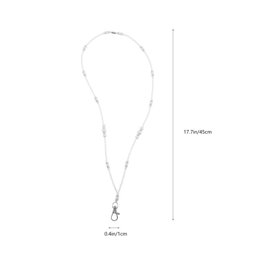 Elegante Lanyard Bianco Con Per Badge E Chiavi 1