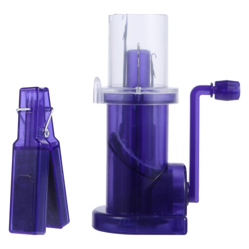 1Set Mini Handdraaibare Breimachine Voor DIY Knutselen Paars Plastic