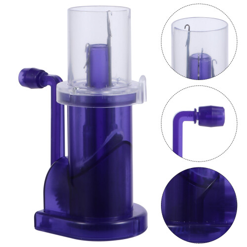 1Set Mini Handdraaibare Breimachine Voor DIY Knutselen Paars Plastic 2
