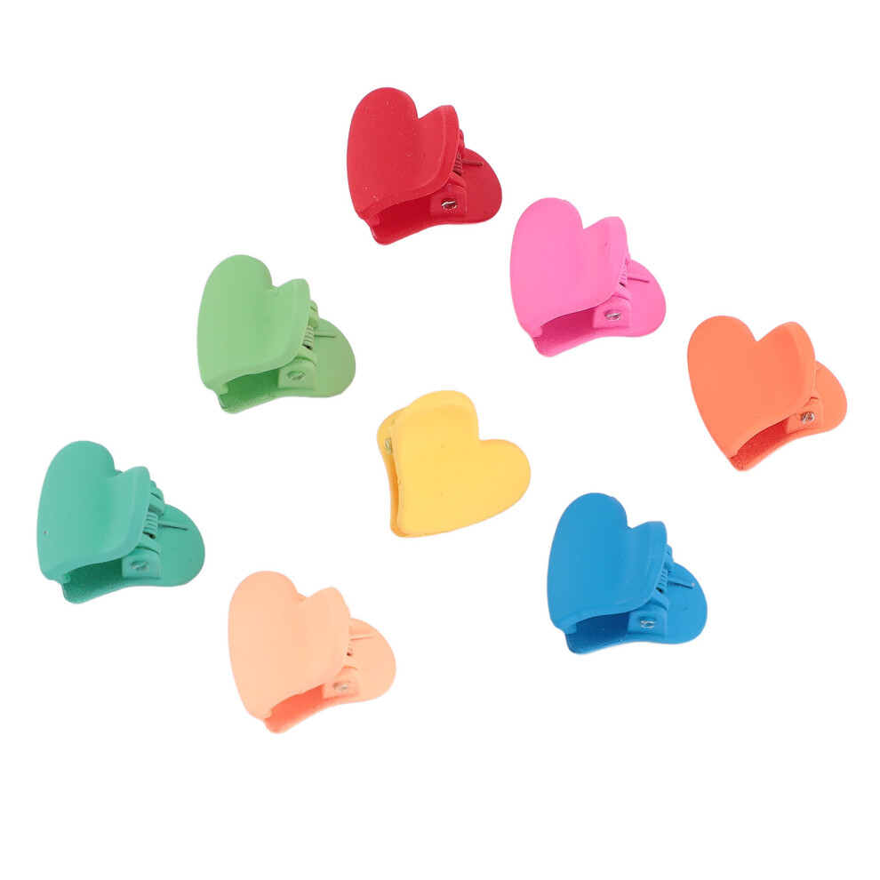 100pcs Colorful Heart Shape Mini Claw Clips for Girls, Kids Hairpins