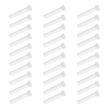 30St Oorbel Naaldbedekking Wit Duurzaam Plastic Sleeve Voor Oorbellen