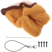 1Set DIY Wol Vilt Hond Knutselmateriaal Assorti Kleur Felting Ambacht