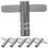 6St Rvs Drum Keys Set Professionele Drumstem Sleutels Zilverkleurig 7