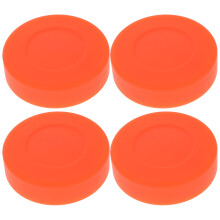 4St Rubber Hockey Puck Oranje, Ideaal Voor Hockey Training En Spel