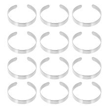 10St Curved Rvs Armband Blanks Cuff Bangle Voor Stempelen En Engraving