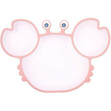 Silicone Babfeeding Plate, Non-slip Feeding Plate for Toddlers Kids with Strong Suction