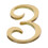 1Pc Golden Number Plaque for Door Mailbox Decor 1