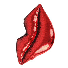 Red Sequins Lips Pillow Plush Throw Cushion for Sofa Decor