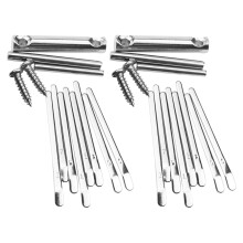 2Sets 8-Toets DIY Duimpiano Zilver Draagbaar Met Metalen Bouw