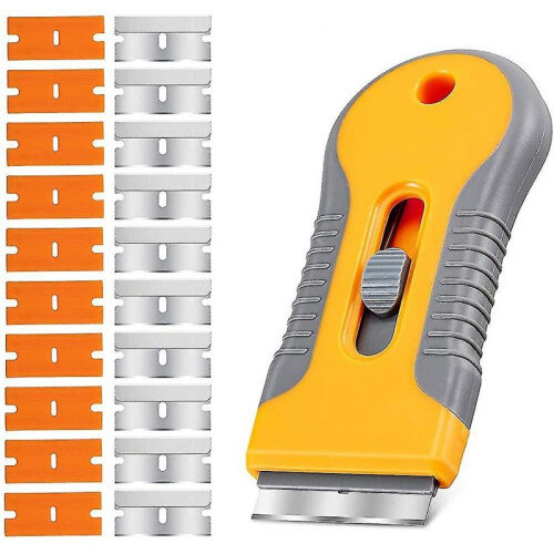 Scrapers, Professional Ceramic Hob Scraper, 20 Spare Blades Included