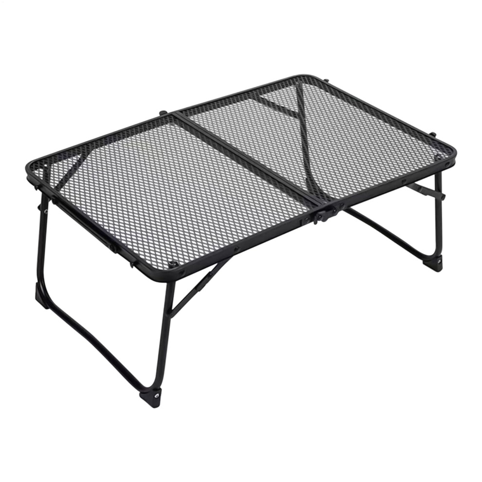 Folding Camping Table | Portable 23.6 x 15.7 Inch Metal Grill Table with Mesh Desktop for Outdoor Travel, Backyard, Picnic, BBQ-image-OPC-PKD7TCD-NEW