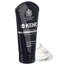 Crema de Afeitar Kent SCT1 Tube, Mentol Fresco, Sin Cortes ni Irritación, Tamaño Perfecto (2.6oz) para Viajar