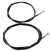 1Set Universele Fietsremkabels Zwart Rvs+pvc Duurzaam Voor Mtb En Race