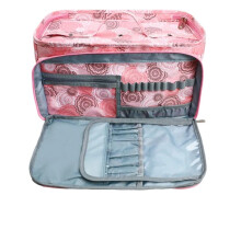 Sewing Basket Square Sewing Box Yarn Storage Bag Waterproof Knitting Tote Bag for Adults Style E with Accessories