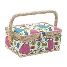 Sewing Organizer Bag Light Green Storage Container for Needles, Threads, and Accessories, Durable Sewing Basket