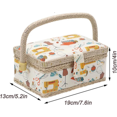 Sewing Organizer Bag Light Green Storage Container for Needles, Threads, and Accessories, Durable Sewing Basket 2