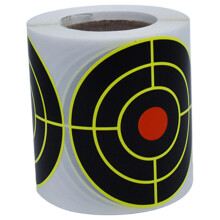 Target Stickers 3 Inch Black Red Self-Adhesive Splatter Targets 1 Roll 100 Pcs for Training Exercising Photo Props