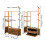 Living And Home 101CM Free Standing Bamboo Chothes Rack with Shelves, Brown 6