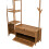 Living And Home 101CM Free Standing Bamboo Chothes Rack with Shelves, Brown 5