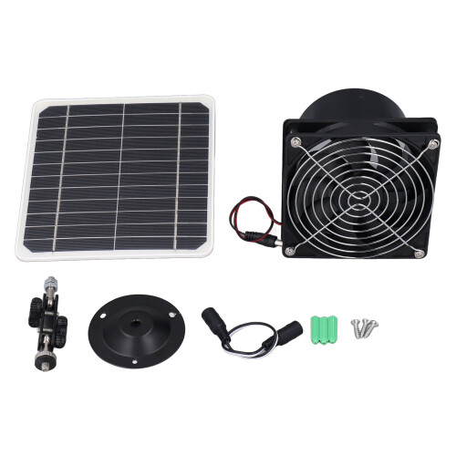 Eco Friendly 6.5" Exhaust Fan with 50W 12V Solar Panel for Pipe Ventilation 2