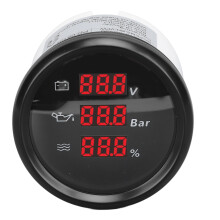 52mm Waterproof Digital Voltage Oil Pressure Water Level Gauge with Backlight for Boat Yacht RV