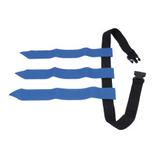 Outdoor Flag Football Belt with 3 Flags Adjustable for Kids Youth Adults Blue
